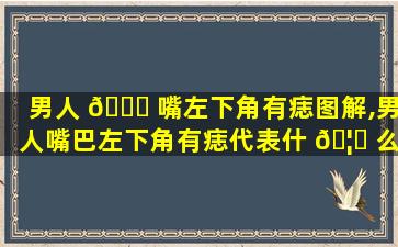 男人 🐘 嘴左下角有痣图解,男人嘴巴左下角有痣代表什 🦈 么